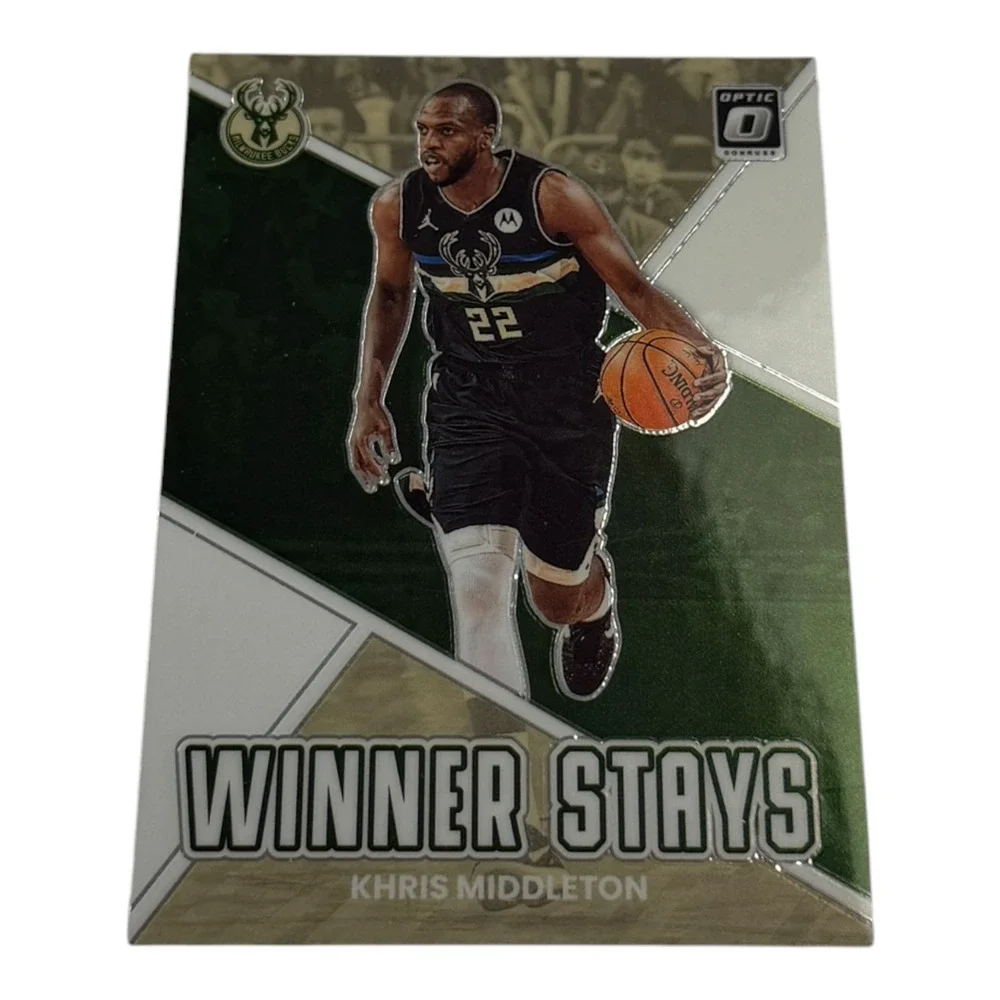 2022-23 Panini Donruss Optic Khris Middleton Winner Stays Milwaukee Bucks No. 10